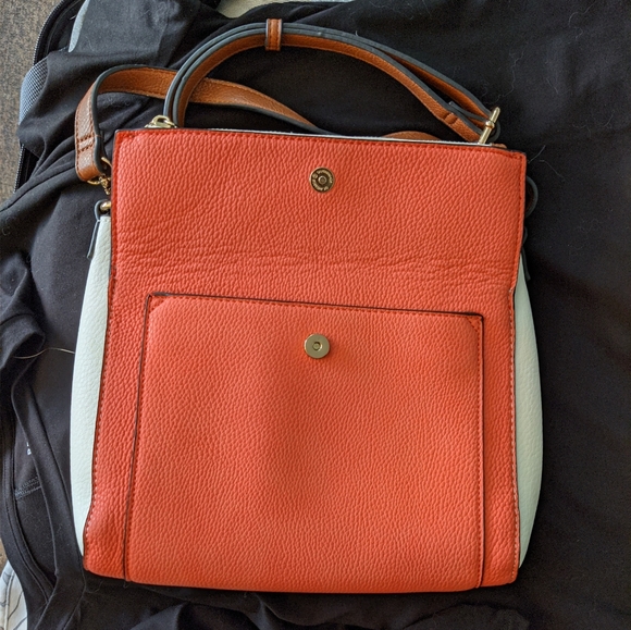 Coral 🪸 Tri-color Crossbody Cleo Purse - Picture 2 of 8